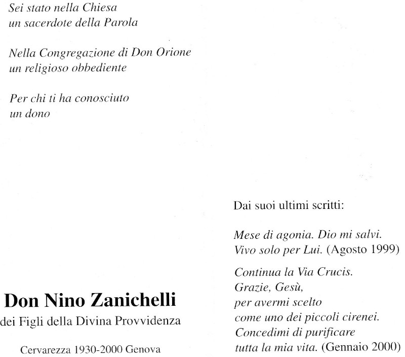 Sac. ZANICHELLI Nino Giuseppe -  431