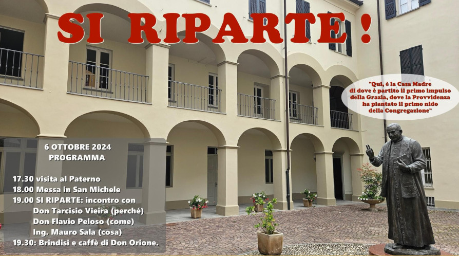 Domenica 6 ottobre 2024, benedizione e ripartenza del 