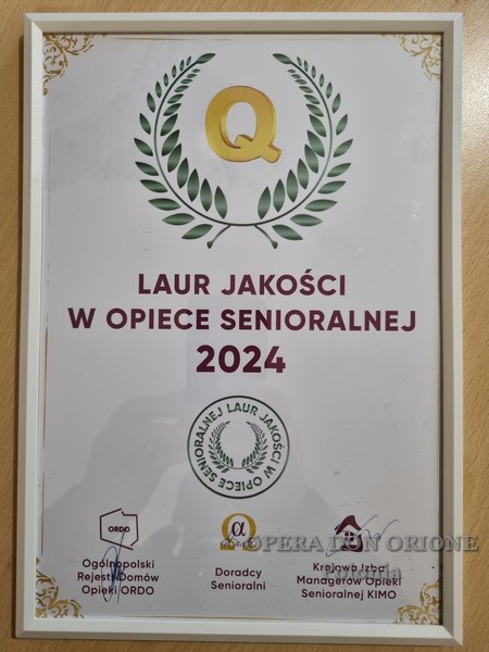 Polonia: Attestato di Qualità nell'assistenza agli anziani 2024 per la casa di riposo di Brańszczyk -  25792