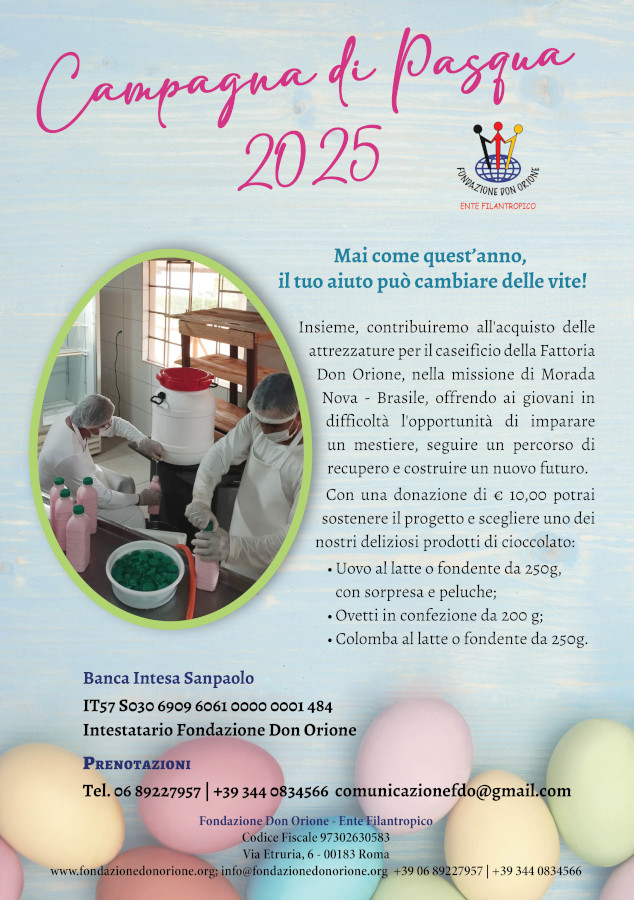 Fondazione Don Orione: Campagna di Pasqua 2025 -  26761