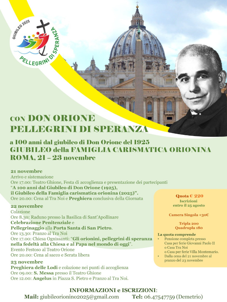 “Con Don Orione Pellegrini di Speranza” - il Giubileo della Famiglia carismatica Orionina -  27351