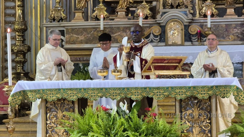 Roma: Oggi la tradizionale Messa della Famiglia Carismatica Orionina all'altare di San Luigi Gonzaga -  27437