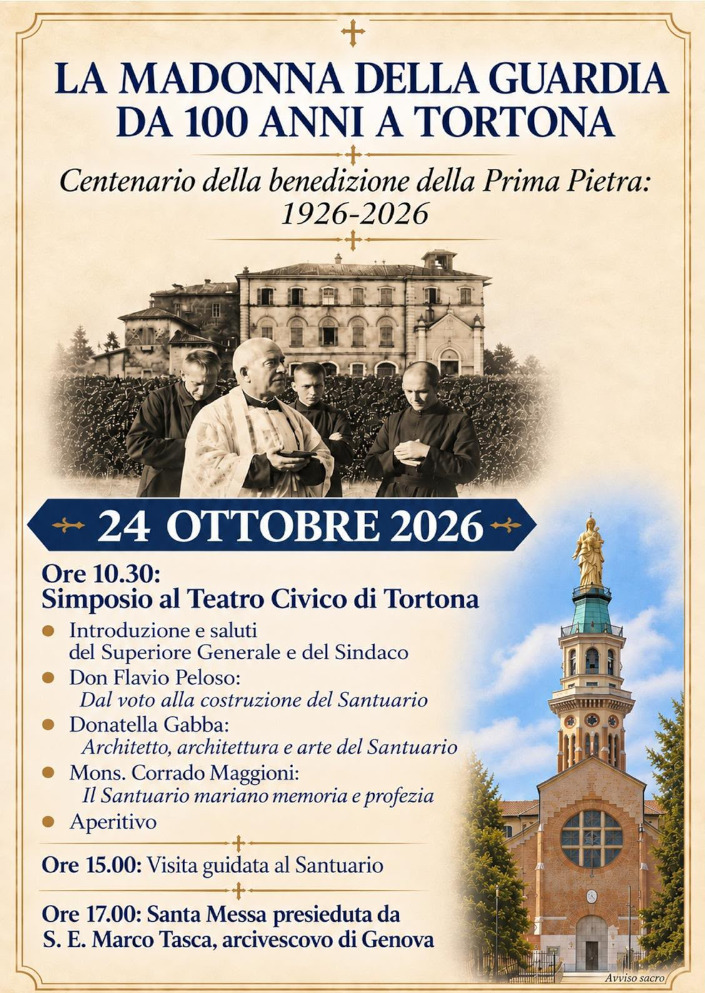 Tortona - Il centenario della posa della prima pietra del Santuario della Madonna della Guardia -  31300