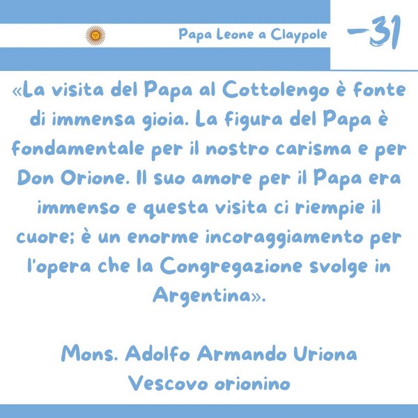 Papa in Argentina - Sui social della Congregazione conto alla rovescia per la visita del Santo Padre -  31420