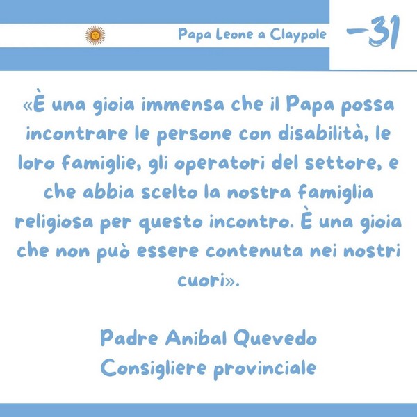 Papa in Argentina - Sui social della Congregazione conto alla rovescia per la visita del Santo Padre -  31422